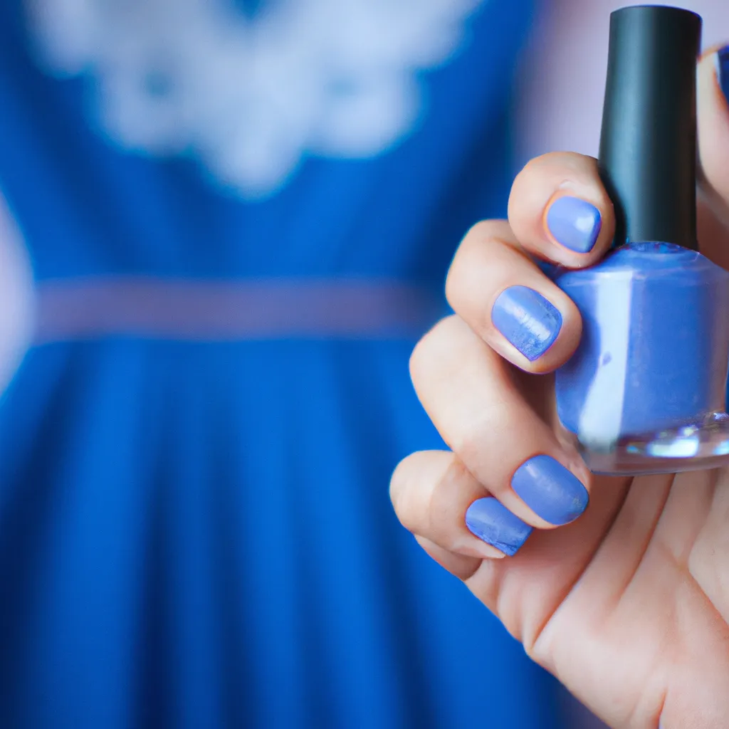 Jakie paznokcie do niebieskiej sukienki