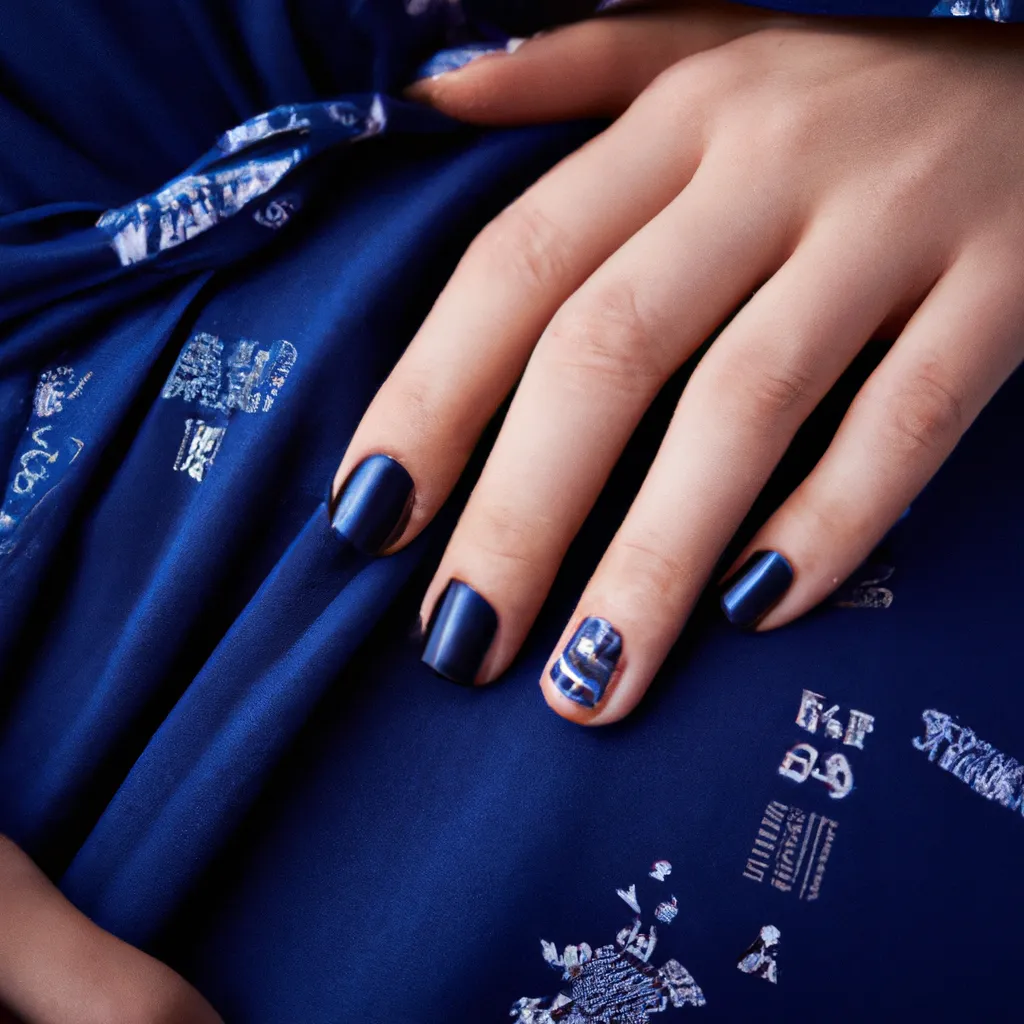 Jakie paznokcie do granatowej sukienki