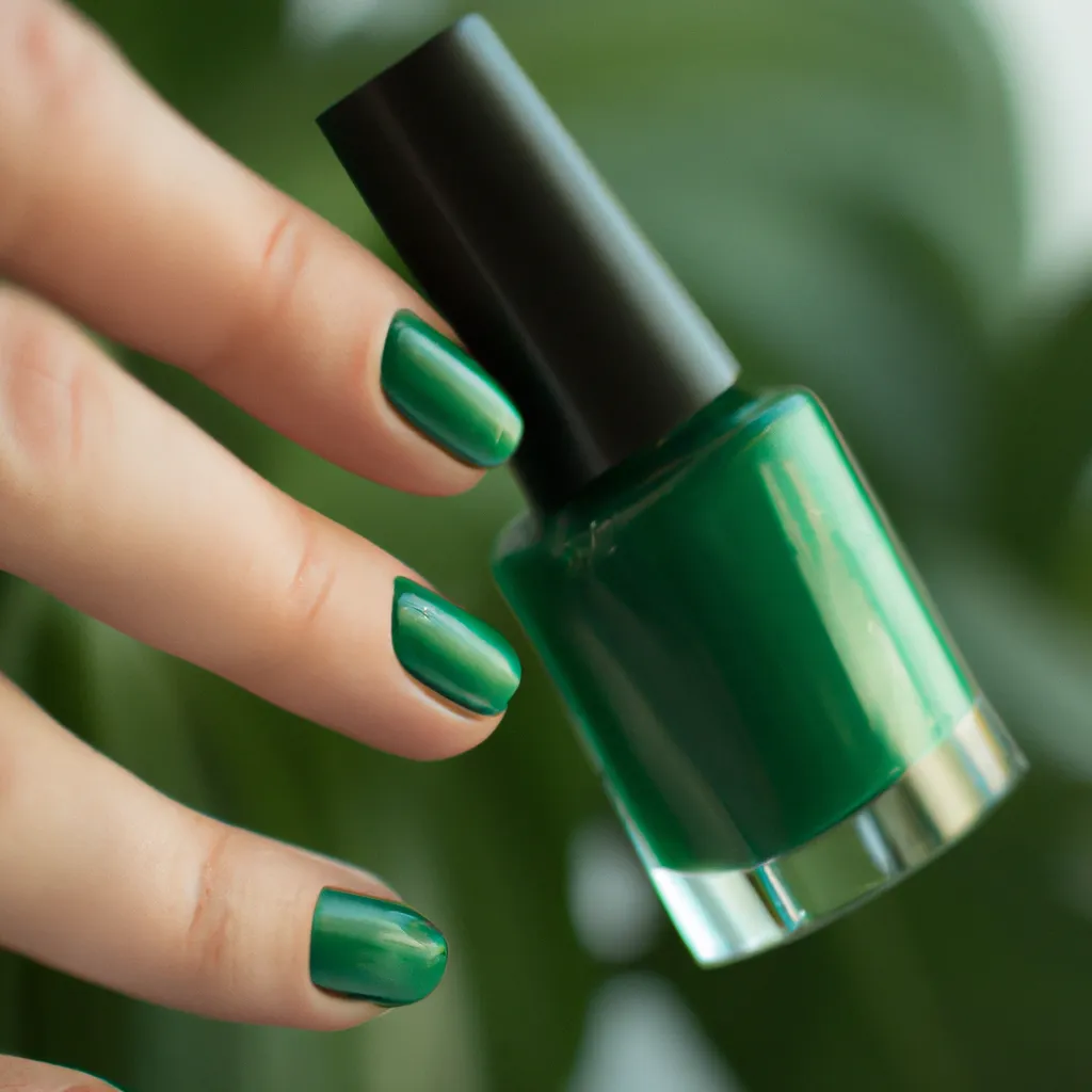 Jakie paznokcie do butelkowej zieleni?
